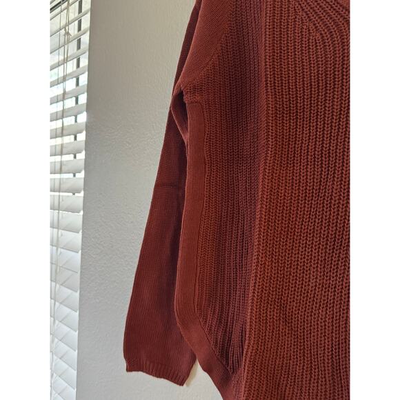 NEW RD Style Stitch Fix Josslyn V-Neck Sweater XL Burnt Orange Cotton Blend NWT - Picture 7 of 15
